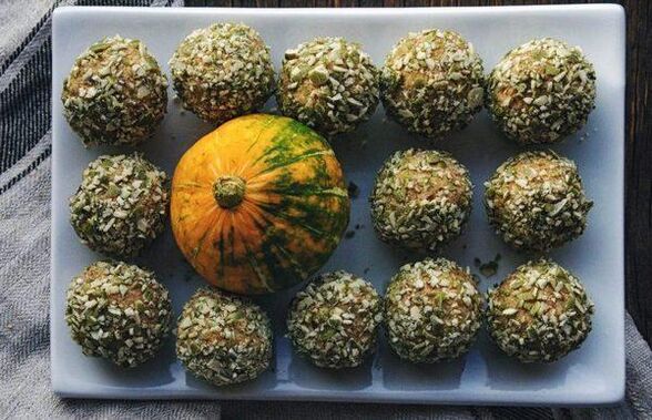 bolas de mel de sementes de cabaza para a prostatite